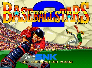 Title screen of the game Baseball Stars 2 on SNK NeoGeo