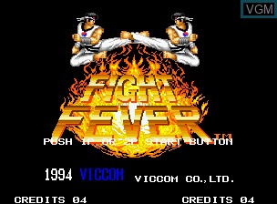 Title screen of the game Fight Fever on SNK NeoGeo
