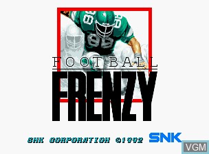 Title screen of the game Football Frenzy on SNK NeoGeo