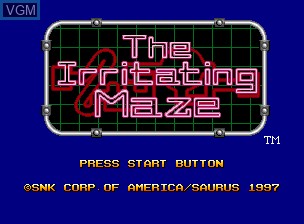 Title screen of the game Irritating Maze, The / Ultra Denryu Iraira Bou on SNK NeoGeo
