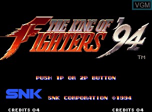 Title screen of the game King of Fighters '94, The on SNK NeoGeo