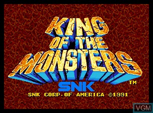 Title screen of the game King of the Monsters on SNK NeoGeo