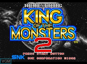 Title screen of the game King of the Monsters 2 - The Next Thing on SNK NeoGeo