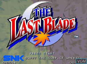 Title screen of the game Last Blade / Bakumatsu Roman - Gekka no Kenshi, The on SNK NeoGeo