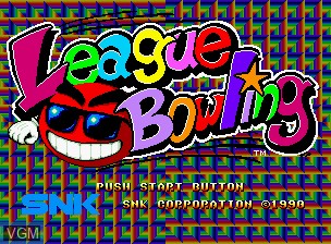 Title screen of the game League Bowling on SNK NeoGeo