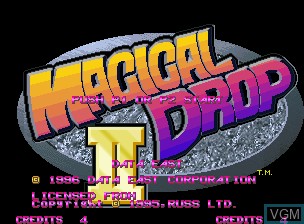 Title screen of the game Magical Drop II on SNK NeoGeo