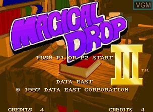 Title screen of the game Magical Drop III on SNK NeoGeo