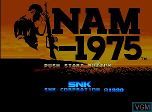 Title screen of the game NAM-1975 on SNK NeoGeo