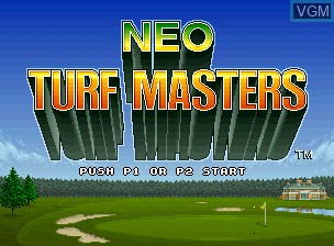 Title screen of the game Neo Turf Masters / Big Tournament Golf on SNK NeoGeo