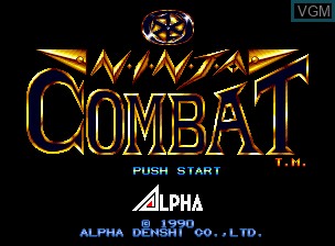 Title screen of the game Ninja Combat on SNK NeoGeo