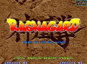 Title screen of the game Ragnagard / Shin-Oh-Ken on SNK NeoGeo