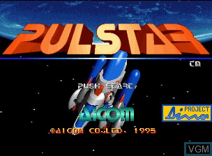 Title screen of the game Pulstar on SNK NeoGeo