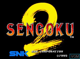 Title screen of the game Sengoku 2 / Sengoku Denshou 2 on SNK NeoGeo