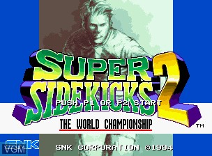 Title screen of the game Super Sidekicks 2 - The World Championship / Tokuten Ou 2 - real fight football on SNK NeoGeo