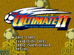 Title screen of the game Ultimate 11 - The SNK Football Championship / Tokuten Ou - Honoo no Libero, The on SNK NeoGeo