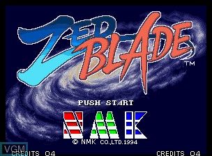 Title screen of the game Zed Blade / Operation Ragnarok on SNK NeoGeo