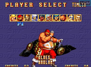 Menu screen of the game 3 Count Bout / Fire Suplex on SNK NeoGeo