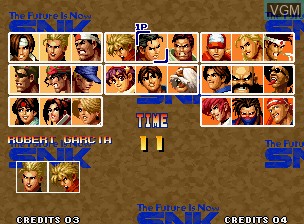 Menu screen of the game King of Fighters '95, The on SNK NeoGeo