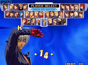 Menu screen of the game King of Fighters 2000, The on SNK NeoGeo