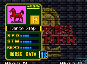 Menu screen of the game Stakes Winner 2 on SNK NeoGeo