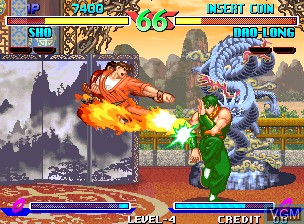 In-game screen of the game Breakers on SNK NeoGeo