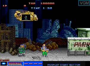 In-game screen of the game Cyber-Lip on SNK NeoGeo