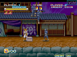 In-game screen of the game Musashi Ganryuuki on SNK NeoGeo