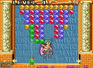 In-game screen of the game Magical Drop II on SNK NeoGeo