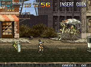 In-game screen of the game Metal Slug 4 on SNK NeoGeo