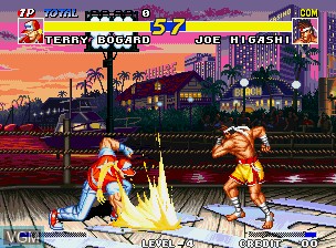 In-game screen of the game Real Bout Fatal Fury / Real Bout Garou Densetsu on SNK NeoGeo