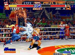 In-game screen of the game Real Bout Fatal Fury 2 - The Newcomers / Real Bout Garou Densetsu 2 - the newcomers on SNK NeoGeo