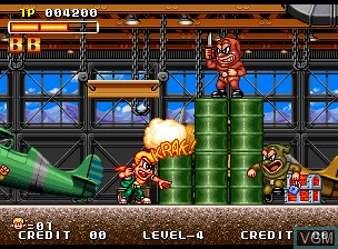 In-game screen of the game Spin Master / Miracle Adventure on SNK NeoGeo