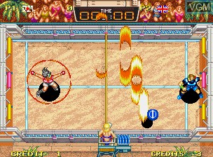 In-game screen of the game Windjammers / Flying Power Disc on SNK NeoGeo
