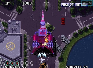 In-game screen of the game Aero Fighters 3 / Sonic Wings 3 on SNK NeoGeo