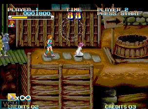 In-game screen of the game Musashi Ganryuuki on SNK NeoGeo