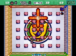 In-game screen of the game Neo Bomberman on SNK NeoGeo