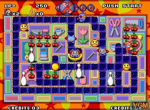 In-game screen of the game Neo Mr. Do! on SNK NeoGeo