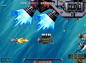 In-game screen of the game Pulstar on SNK NeoGeo