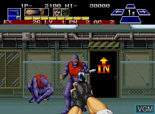 In-game screen of the game Super Spy, The on SNK NeoGeo