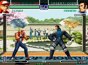 In-game screen of the game King of Fighters 2002, The on SNK NeoGeo