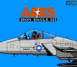 Title screen of the game Aces - Iron Eagle III on Nintendo NES