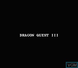 Title screen of the game Dragon Quest III - Soshite Densetsu e... on Nintendo NES