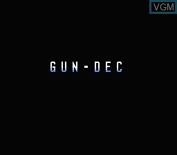 Title screen of the game Gun-Dec on Nintendo NES