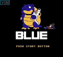 Title screen of the game Pokemon Blue on Nintendo NES