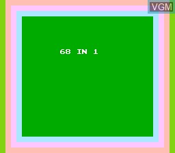 Title screen of the game 68-in-1 on Nintendo NES