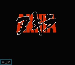 Title screen of the game Akira on Nintendo NES