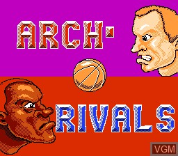 Title screen of the game Arch Rivals - A Basket Brawl! on Nintendo NES