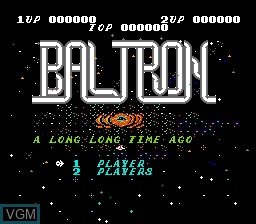 Title screen of the game Baltron on Nintendo NES