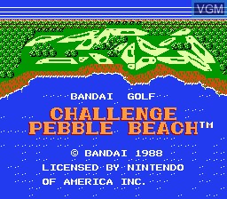 Title screen of the game Bandai Golf - Challenge Pebble Beach on Nintendo NES