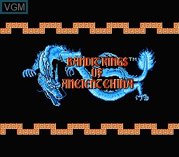 Title screen of the game Bandit Kings of Ancient China on Nintendo NES